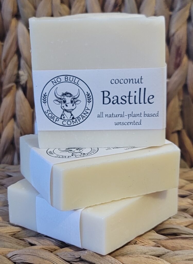 Bastille individual bar soap. Coconut Bastille. Natural goodness.