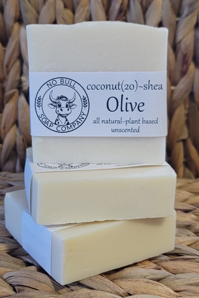 coconut shea olive. small batch. handcrafted. natural soap.